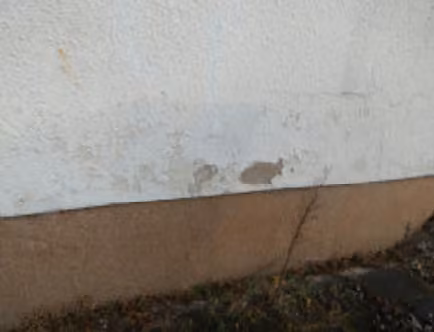 Zwangsversteigerung Einfamilienhaus in Mühlheim – Deutliche Feuchtigkeitsschäden an den Kellerinnenwänden.