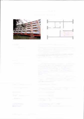 Zwangsversteigerung Eigentumswohnung in Greifswald, Süd – Zweckmäßiger Grundriss der 2-Zimmer-Eigentumswohnung.