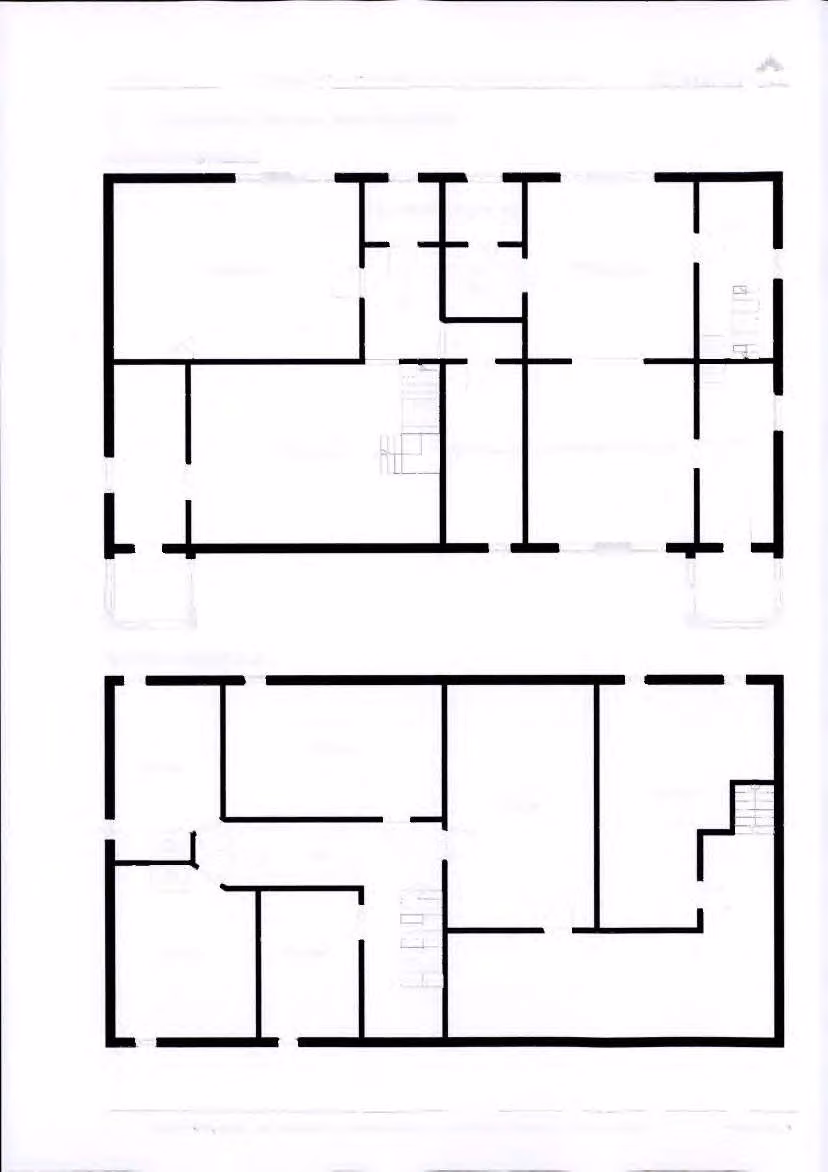 Zwangsversteigerung Mehrfamilienhaus in Wilhelmsburg, Eichhof – Grundrissskizzen des Erdgeschosses und des ausgebauten Dachgeschosses.