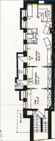Zwangsversteigerung Eigentumswohnung in Fürth – Grundrissskizzen aller Ebenen der Wohnung Nr. 3.