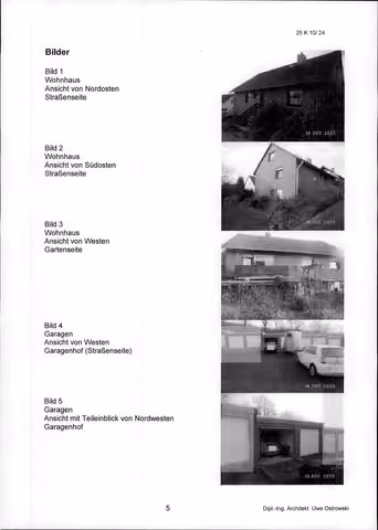 Zwangsversteigerung Stellplatz/Garage in Holle, Grasdorf – Garagen auf Garagenhof Ansicht von Westen
