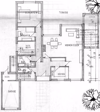 Zwangsversteigerung Einfamilienhaus in Haselünne – Grundriss des Erdgeschosses mit Raumaufteilung.