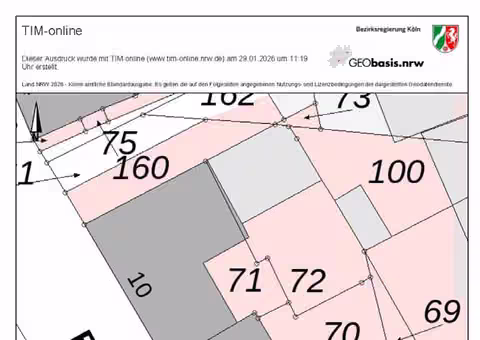 Zwangsversteigerung Mehrfamilienhaus in Hagen, Eckesey – Flurkarte mit Kennzeichnung des Flurstücks 70.
