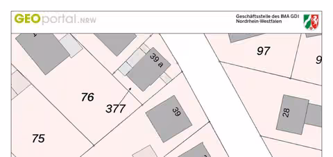 Zwangsversteigerung Einfamilienhaus in Harsewinkel, Marienfeld – Amtliche Liegenschaftskarte mit Flurstück 67.