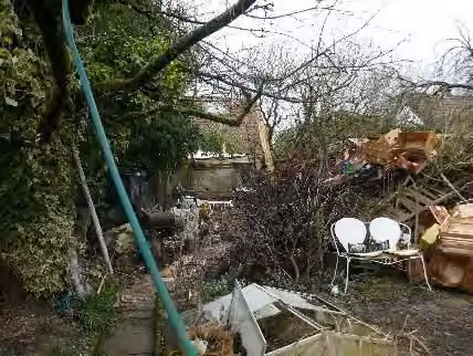 Zwangsversteigerung Einfamilienhaus in Erbach – Rückansicht des Grundstücks und der Gartenanlagen.