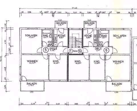 Zwangsversteigerung Eigentumswohnung in Schönau – Grundriss des 2. Obergeschosses mit Wohnung Nr. 6.
