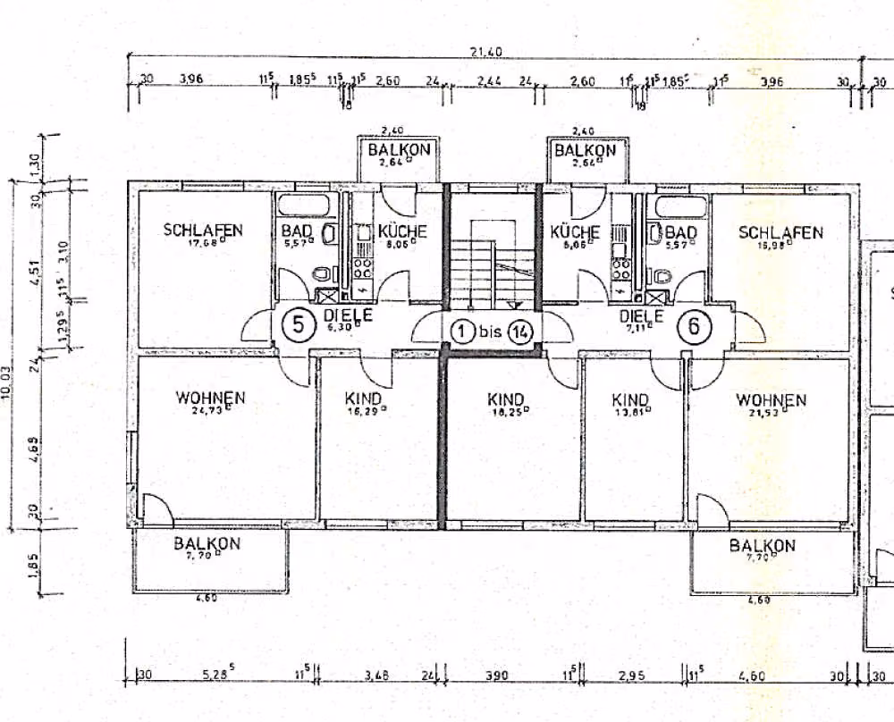 Zwangsversteigerung Eigentumswohnung in Schönau – Grundriss des 2. Obergeschosses mit Wohnung Nr. 6.