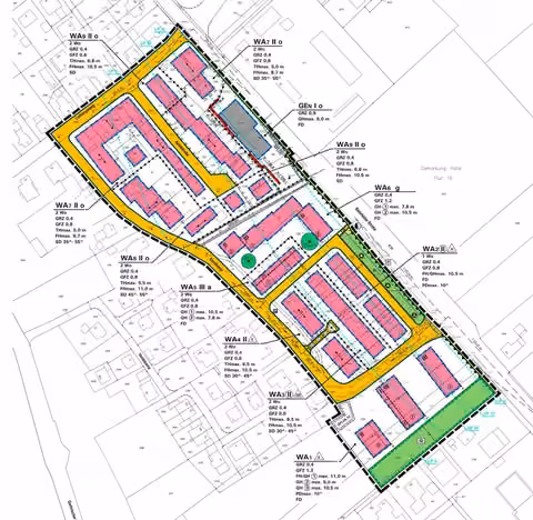Zwangsversteigerung Eigentumswohnung in Halle – Auszug aus dem Bebauungsplan Nr. 70 Sandkamp.