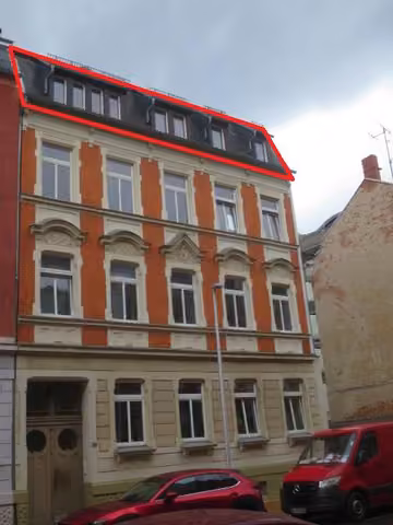 Zwangsversteigerung Eigentumswohnung in Plauen, Reißiger Vorstadt – Straßenansicht der Wohnanlage Wettinstraße 69 in Plauen.