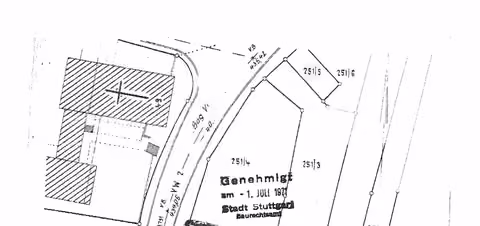 Zwangsversteigerung Eigentumswohnung in Stuttgart, Riedenberg – Lageplan Schemppstraße und Melonenstraße mit Stellplatzmarkierung