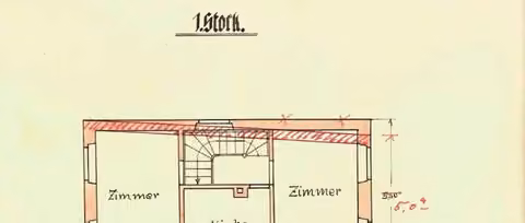 Zwangsversteigerung Einfamilienhaus in Lauingen – Schematischer Grundriss des Obergeschosses.