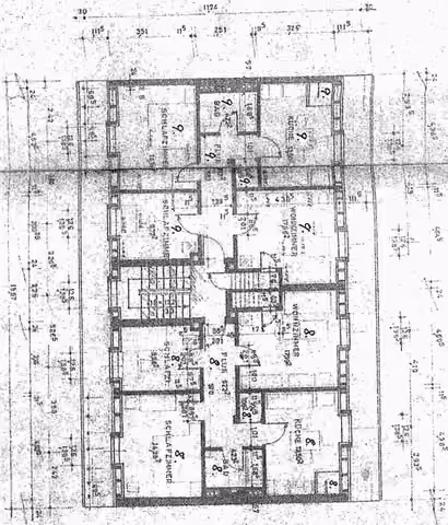 Zwangsversteigerung Eigentumswohnung in Gelsenkirchen, Schalke – Grundriss des Dachgeschosses mit Aufteilung der Wohnung Nr. 9.