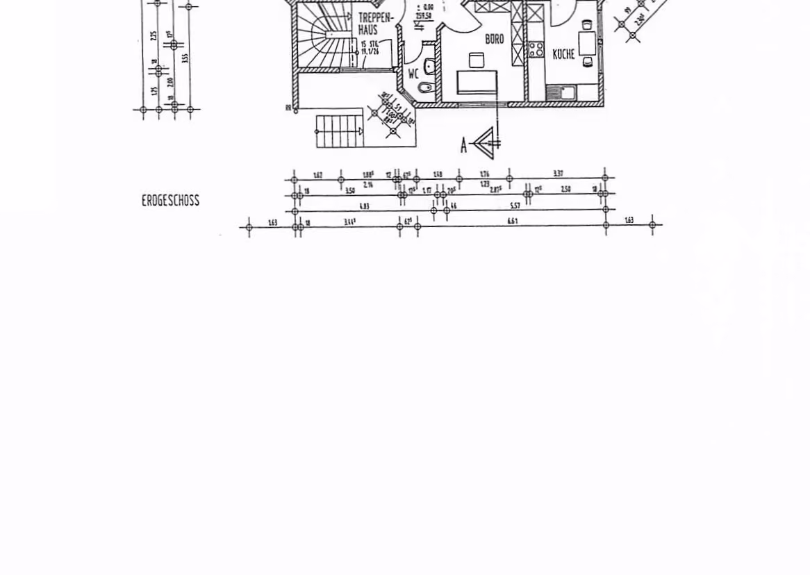 Zwangsversteigerung Einfamilienhaus in Vaihingen an der Enz, Ensingen – Grundriss des Erdgeschosses mit Wohnbereich, Schlafzimmer, Büro und Terrasse