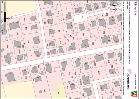 Zwangsversteigerung Einfamilienhaus in Bad Oeynhausen, Eidinghausen – Amtlicher Katasterlageplan mit Flurstück 358