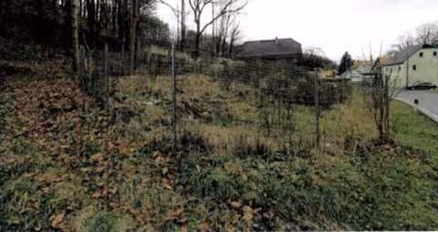 Zwangsversteigerung Grundstück in Wildenfels, Schönau – Nord-Ansicht auf das eingezäunte Grundstücksareal.