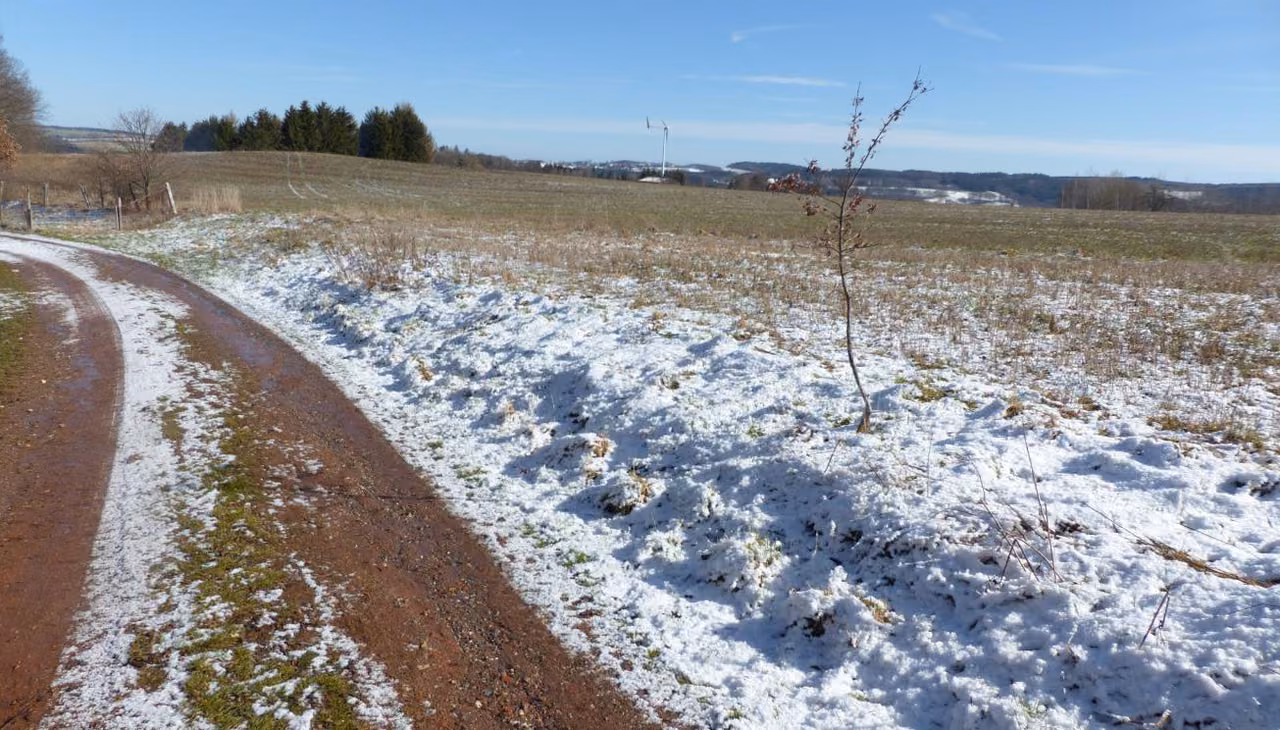 Zwangsversteigerung Grundstück in Lengenfeld – Luftbild mit Katastergrenzen der beiden bewerteten Flurstücke im Außenbereich.