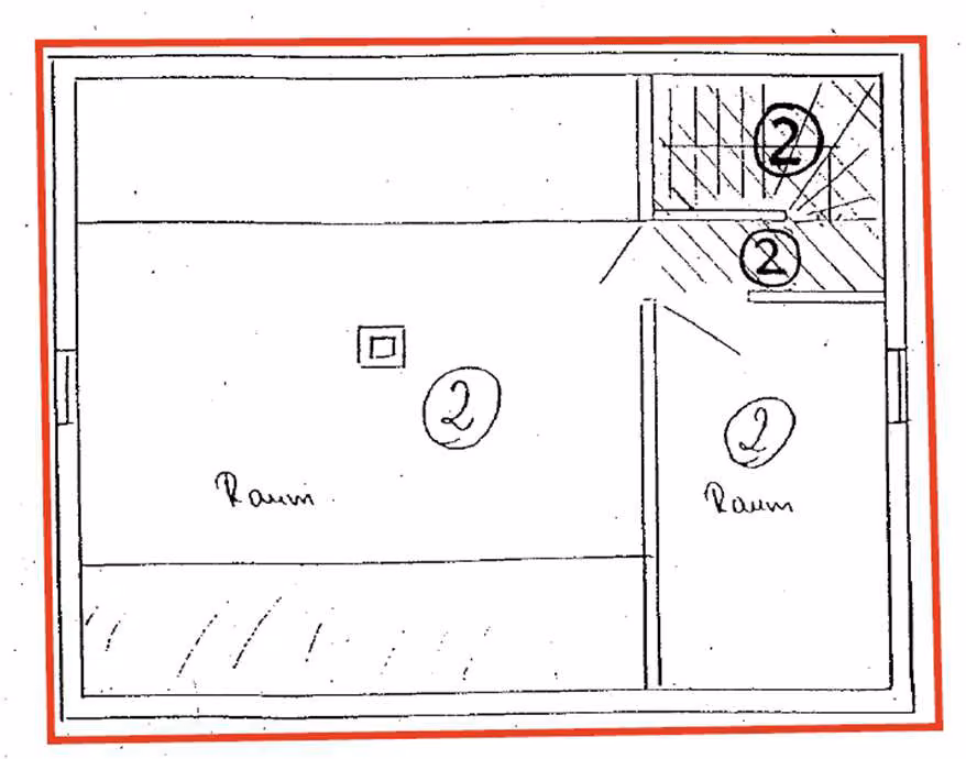 Zwangsversteigerung Eigentumswohnung in Neumarkt i.d. OPf., Pölling – Aufteilungsplan der Obergeschosswohnung Nr. 2.