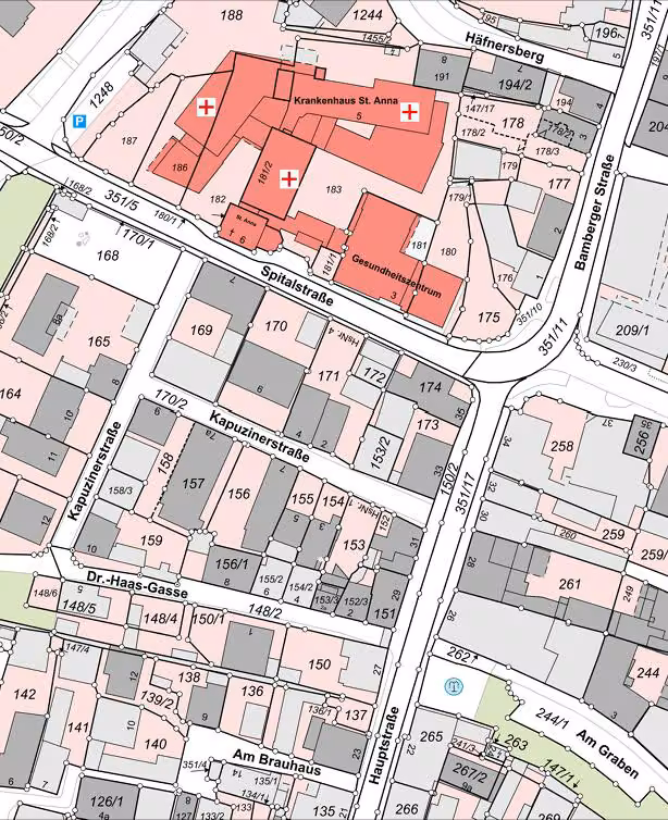Zwangsversteigerung Mehrfamilienhaus in Höchstadt a.d. Aisch – Katasterauszug mit Flurstück 171.