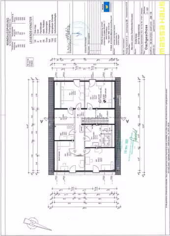 Zwangsversteigerung Zweifamilienhaus in Dietzhölztal, Steinbrücken – Bauzeichnung und Grundriss des Dachgeschosses der Hauptwohnung.