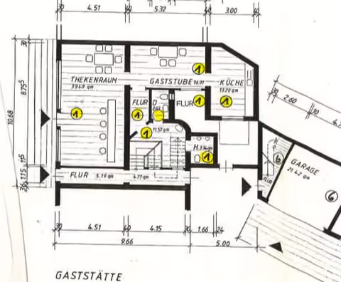 Zwangsversteigerung Büro in Leverkusen, Opladen – Grundriss der Gewerbeeinheit Nr. 1 im Erdgeschoss.