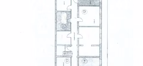 Zwangsversteigerung Eigentumswohnung in Magdeburg, Alt Olvenstedt – Gebäudegrundriss des Kellergeschosses der Eigentumswohnungsanlage.