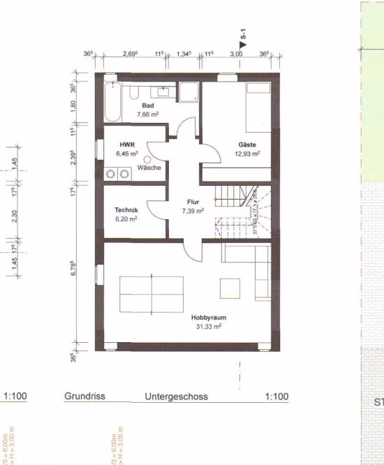 Zwangsversteigerung Doppelhaushälfte in Wendelstein, Großschwarzenlohe – Grundrissdarstellung aller Geschosse der Doppelhaushälfte.