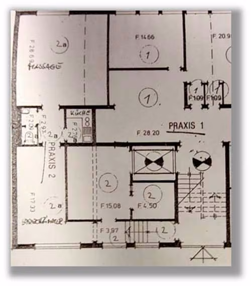 Zwangsversteigerung Eigentumswohnung in Bremen, Blumenthal – Grundrisszeichnung der Erdgeschoss-Einheit Nr. 2.