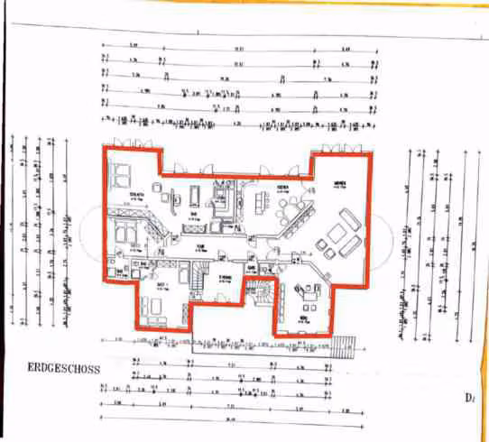 Zwangsversteigerung Eigentumswohnung in Beverstedt – Grundrissplan des Erdgeschosses der Eigentumswohnung Nr. 3.