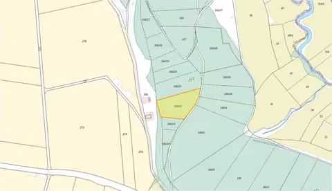 Zwangsversteigerung Landwirtschaft in Dietfurt an der Altmühl, Unterbürg – Flurkarte mit Kennzeichnung des Flurstücks 166/22.