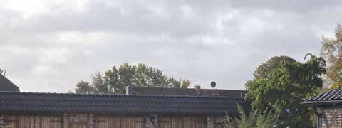 Zwangsversteigerung Einfamilienhaus in Kramerhof, Groß Kedingshagen – Blick auf die Garagenanlage an der südöstlichen Grundstücksgrenze.