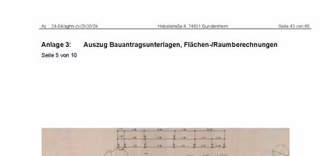 Zwangsversteigerung Einfamilienhaus in Gundelsheim – Historischer Grundrissplan des Erdgeschosses laut Bauantragsunterlagen.