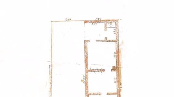 Zwangsversteigerung Einfamilienhaus in Hamm, Hamm-Mitte – Grundriss des Erdgeschosses mit Wohnhaus und langgestrecktem Werkstattanbau.