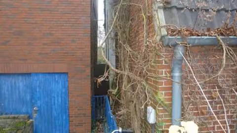 Zwangsversteigerung Einfamilienhaus in Hamburg, Finkenwerder – Rückwärtige Fassadenansicht des Wohnhauses Flurstück 943.